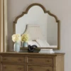 BM340907_5 Lyla Dresser Mirror, Beveled Glass, Rustic Oak Brown Solid Wood, 41x50