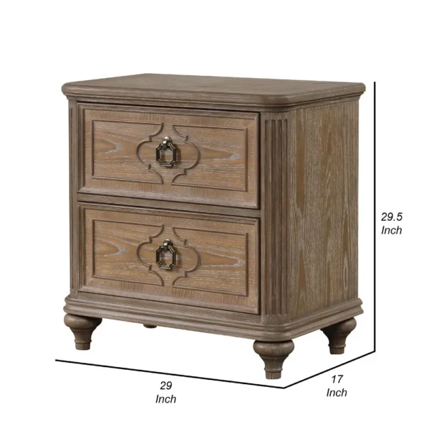 BM340908_4_28645056-e959-419c-b20b-6e4ae27b3852 Lyla Nightstand w USB, 2 Drawers, Rustic Oak Solid Wood Frame, 30 Inch