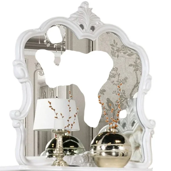 BM340913_45593804-c6c3-4433-97d9-80b30e469cfc Valena Dresser Mirror, Beveled Glass, White Solid Wood Frame, 45 Inch
