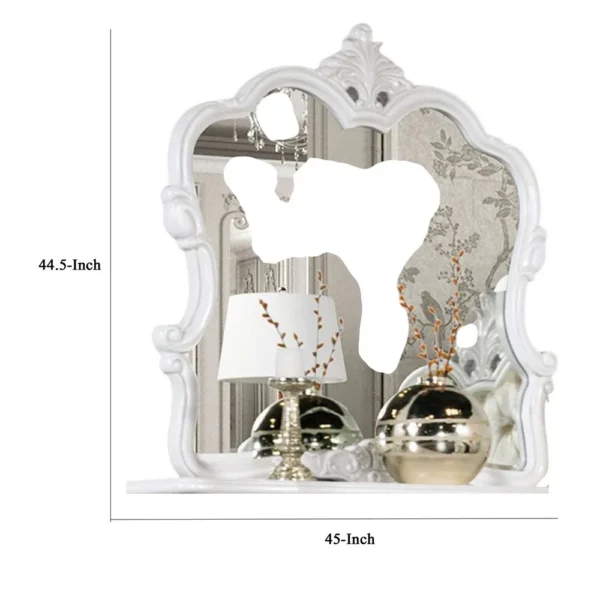 BM340913_4_ef36d92b-c883-454f-bd1d-78a7b2d78a74 Valena Dresser Mirror, Beveled Glass, White Solid Wood Frame, 45 Inch