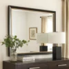 BM340917_5 Yada Dresser Mirror, Beveled Glass, Espresso Brown Wood, Gold, 39x48