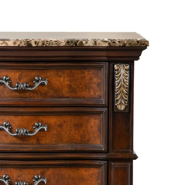 BM340921_2_45a6a522-4380-4713-8e60-463adb0d9c3f Iliana Nightstand, 3 Drawers, Ornate Oak and Dark Cherry Brown, 33 Inch