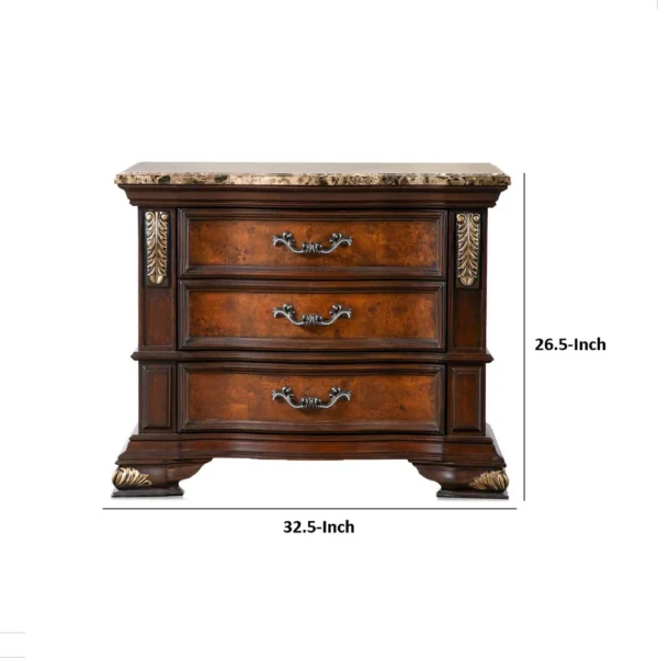 BM340921_4_e0a1c33a-0f34-4337-aa43-74940c69f2bd Iliana Nightstand, 3 Drawers, Ornate Oak and Dark Cherry Brown, 33 Inch