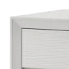Tory Nightstand, 2 Drawers, White Solid Wood, Bronze Round Knobs