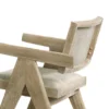 BM340950_2 Gexy Dining Side Chair Set of 2, Brown Oak Veneer, Gray Polyester Seat