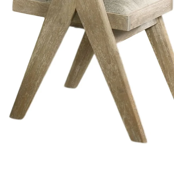 BM340950_3 Gexy Dining Side Chair Set of 2, Brown Oak Veneer, Gray Polyester Seat