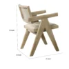 BM340950_4 Gexy Dining Side Chair Set of 2, Brown Oak Veneer, Gray Polyester Seat