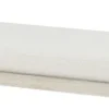 Hagy Dining Bench, 59 Inch, Panel Rubberwood Base, White Fabric Padded Seat