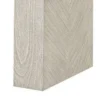 Hagy Dining Bench, 59 Inch, Panel Rubberwood Base, White Fabric Padded Seat