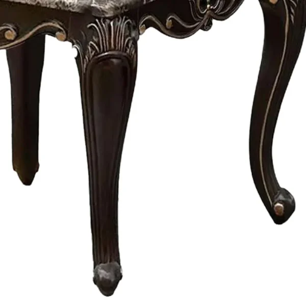 BM340957_3_112388c4-c635-4998-a98a-c17c8edc2463 Miz Side End Table, 28 Inch, Carved Cabriole Legs, Champagne Silver