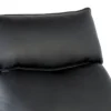 Lenne Manual Recliner Chair, Flared Padded Arms, Black Leather Match