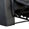 Lenne Manual Recliner Chair, Flared Padded Arms, Black Leather Match