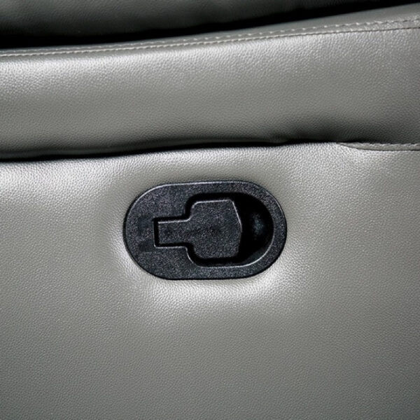 Larus Manual Recliner Chair, Pillow Top Arms, Dark Gray Leather Match