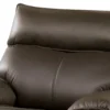 Ozy Manual Recliner Chair, Pillow Top Arms, Dark Brown Leather Match