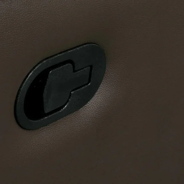 Ozy Manual Recliner Chair, Pillow Top Arms, Dark Brown Leather Match