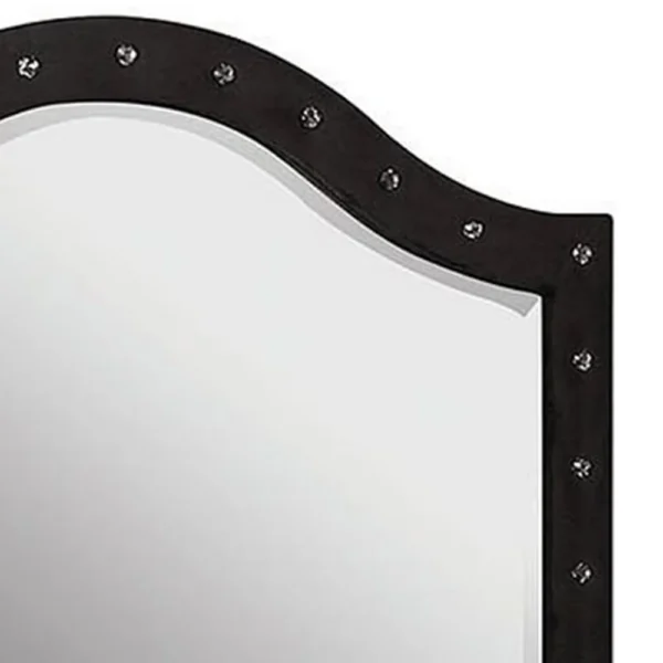BM340973_1_8011fe9a-e216-43be-859b-d32ae1d99449 Rea Dresser Vanity Mirror, Crystal Tufted Black Velvet Upholstered Arched Frame