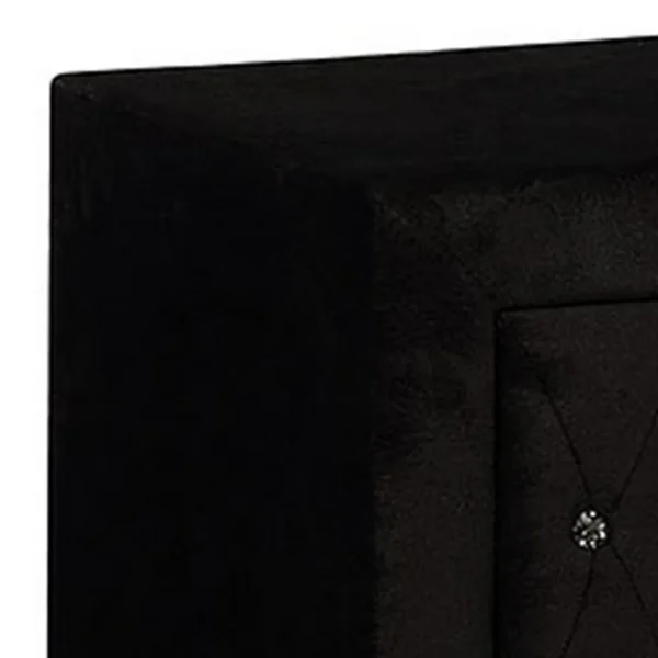 BM340974_1_6c31c24f-2ff8-44c1-a56c-a867a20e4726 Rea Nightstand, 2 Drawers with Crystal Knobs, Black Velvet Upholstery