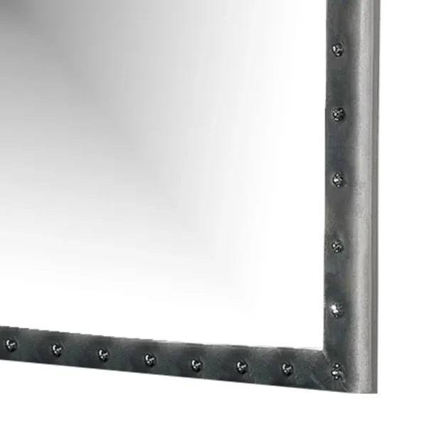 BM340977_3_15e13220-4820-4882-a835-e7d541c01bbc Rea Dresser Vanity Mirror, Crystal Tufted Gray Velvet Upholstery Arched Frame