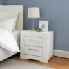 BM340987_5 Dema 2 Drawer Nightstand, High Gloss White Textured Trim