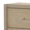 Fea Nightstand with USB Ports, 2 Drawers, Natural Oak Brown