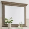 BM340996_5 Zea Vanity Dresser Mirror, Elegant Crown Moldings in Aged Oak Brown