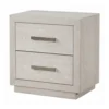 BM341001_29a57d9a-42b5-4a91-9549-1ac048f376be Kexa Nightstand, USB and LED, 2 Drawers Chrome Handles, Light Gray