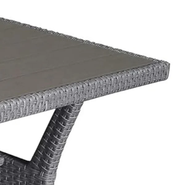 BM341006_1_2776fe77-f9e3-41e2-9068-710996bc61ea Maria Outdoor Dining Table, 57 Inch Top w/ Shelf, Gray Rattan Woven