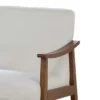 Onile Classic Accent Chair, White Wool Fabric, Wood, Foam Cushions