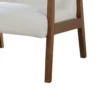 Onile Classic Accent Chair, White Wool Fabric, Wood, Foam Cushions