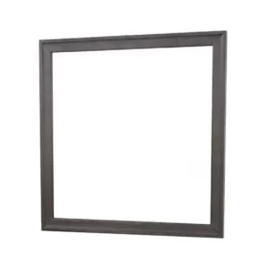 Dresser Mirror, Charcoal Gray Poplar Wood Frame, Square 40 Inch