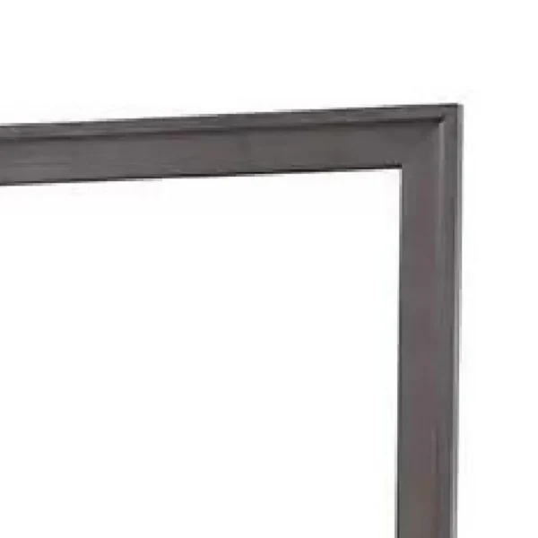 Dresser Mirror, Charcoal Gray Poplar Wood Frame, Square 40 Inch