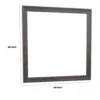Dresser Mirror, Charcoal Gray Poplar Wood Frame, Square 40 Inch