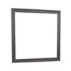 Dresser Mirror, Charcoal Gray Poplar Wood Frame, Square 40 Inch