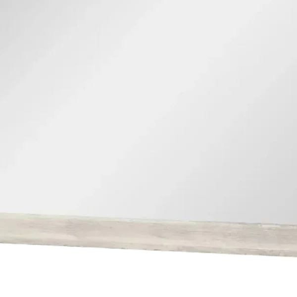 Dresser Mirror, Antique White Poplar Wood Frame, Square 40 Inch