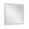 Dresser Mirror, Antique White Poplar Wood Frame, Square 40 Inch