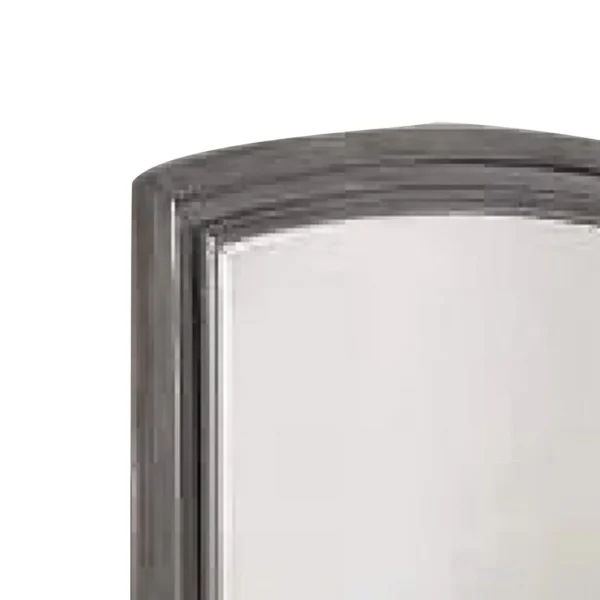 Dresser Mirror, Gray Pine Wood Frame, Farmhouse Carved Details 36x42