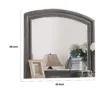 Dresser Mirror, Gray Pine Wood Frame, Farmhouse Carved Details 36x42