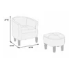 BM341031_4_9215d667-a90b-415a-a4ee-48fcaa5448f0 Beua 2pc Accent Chair and Ottoman Set, White and Black Script Print