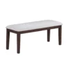 BM341035_ceafa084-8fc1-4e56-a159-a92986921f74 Dining Bench, White Fabric Walnut Brown Rubberwood, 46 Inch Foam Seat