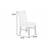 Dining Side Chair Set of 2, Charcoal Gray Fabric Foam Seat, Black Rubberwood