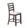 BM341043_c091daaf-6b38-4459-ae9b-0d241a8dcc5b Rosanna Counter Height Chairs, Set of 2, White Fabric Foam Seat, Walnut Brown Wood