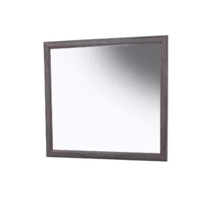 Dresser Mirror, Foil Gray Solid Wood, 35x39 Broad Frame Design