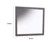 Dresser Mirror, Foil Gray Solid Wood, 35x39 Broad Frame Design