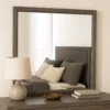 Dresser Mirror, Foil Gray Solid Wood, 35x39 Broad Frame Design