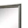 Modern Dresser Mirror, Dark Gray, Square 38 Inch Solid Wood Frame