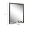 Modern Dresser Mirror, Dark Gray, Square 38 Inch Solid Wood Frame