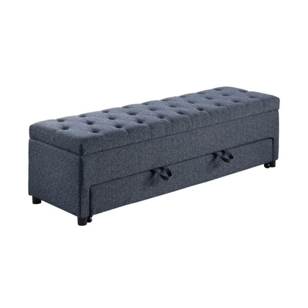 BM341052_fc5c1b47-0bd0-4780-8c5c-011c78e8bce1 Kenny Ottoman, Underseat Drawer, Blue-Gray Button Tufted Boucle, 60 Inch