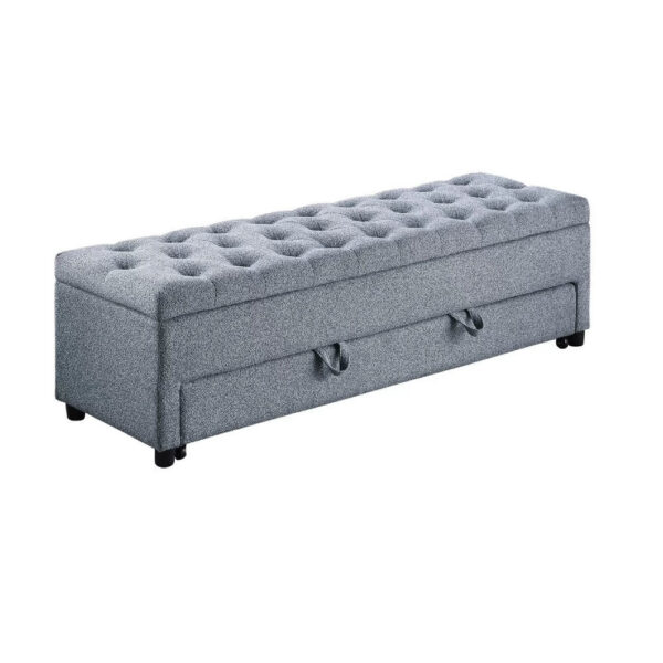 BM341054_7ccb1f8e-4cc2-4295-8283-5e44706db9f5 Kenny Ottoman, Underseat Drawer, Gray Button Tufted Boucle 60 Inch