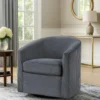 BM341055_5 Celina Swivel Chair with Barrel Style Curved Back, Dark Gray Corduroy