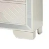 Athon Nightstand with 2 Drawers, Built-In Charging Port, Ivory Wood